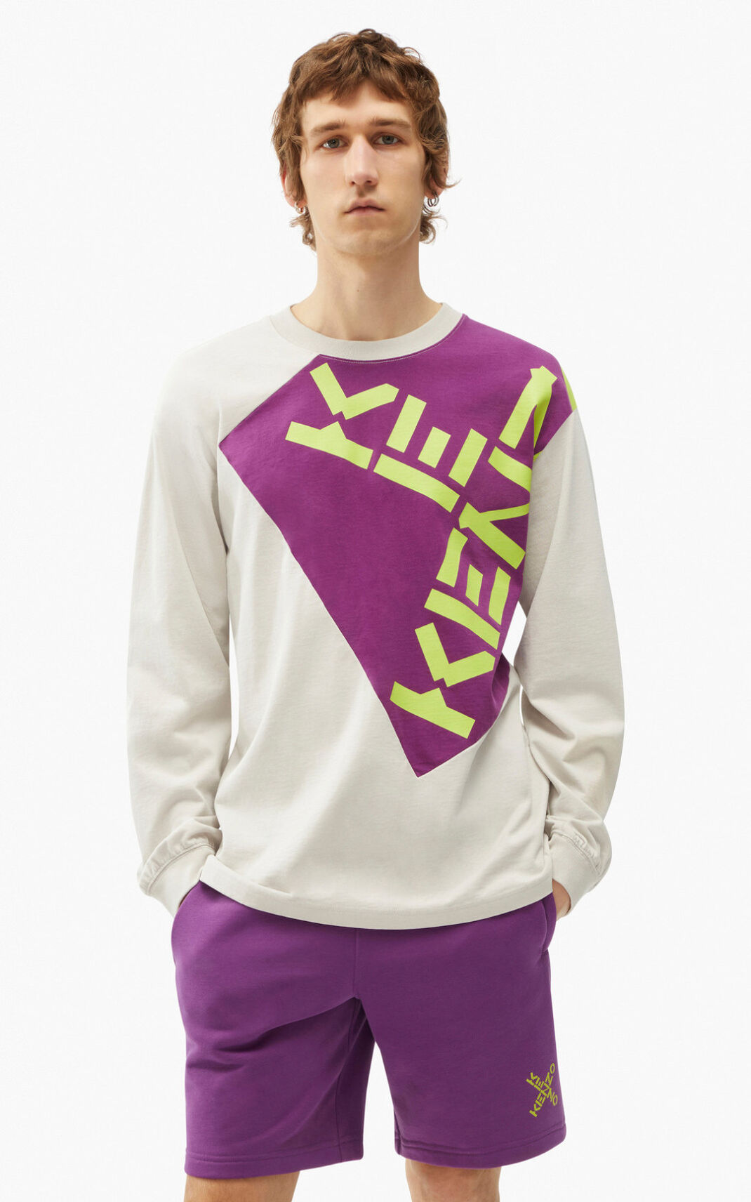 T Shirt Kenzo Homme Sport Big X Violette RIAMX-2084